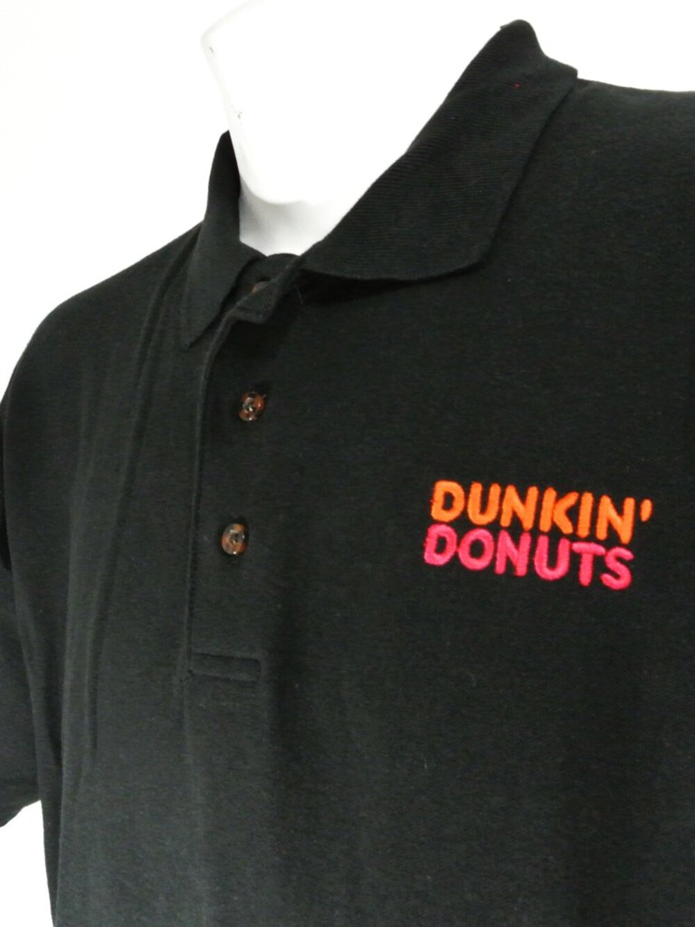 DUNKIN' DONUTS Canada Employee Uniform Polo Shirt Black NEW Size L Large